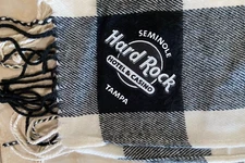 Vintage wrap shaw, black & white check, Seminole Hardrock Casino, Tampa,Fl