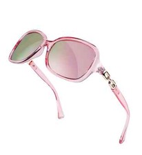 FEISEDY Vintage Womens Polarized Sunglasses UV400 Wrap Around Fashion Shades ...