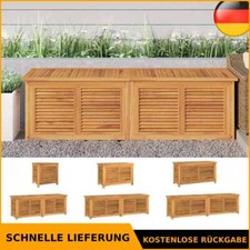 Gartenbox mit Beutel Auflagenbox Kissenbox Gartentruhe Massivholz Teak vidaXL