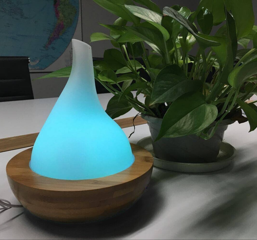 Zen Farbwechsel Glas Bambus Ultraschall ätherisches Öl Diffusor