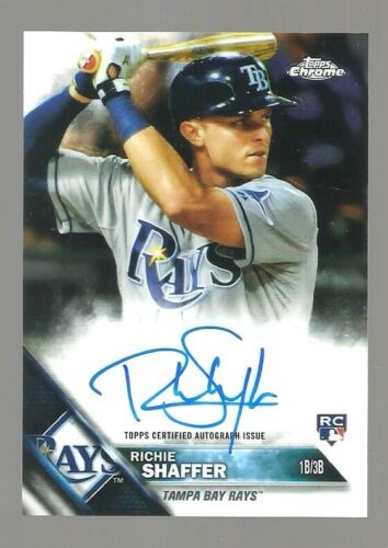 2016 TOPPS CHROME ROOKIE AUTOGRAPH #RA-RSH RICHIE SHAFFER RC AUTO MINT RAYS