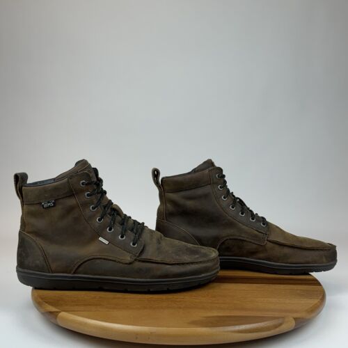 Mens Lems Boulder Summit Brown Leather Waterproof Hiking Trail Boots Size 14 D