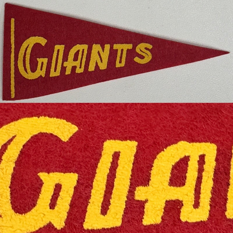 Vintage 1970 SF San Francisco Giants Baseball Mini Pennant 2.5x6 Inch Baseball
