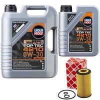 MotoröL Set 4210 0W-30 Liqui Moly 6 Liter + ÖLfilter FüR Mercedes C-Klasse Glc