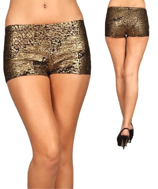 Damen PU Shorts Mit Spitze - Y2K Minishort, Kunstleder Hotpants