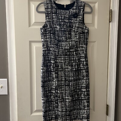 Tommy Hilfiger dress black and white pencil size 4 | eBay