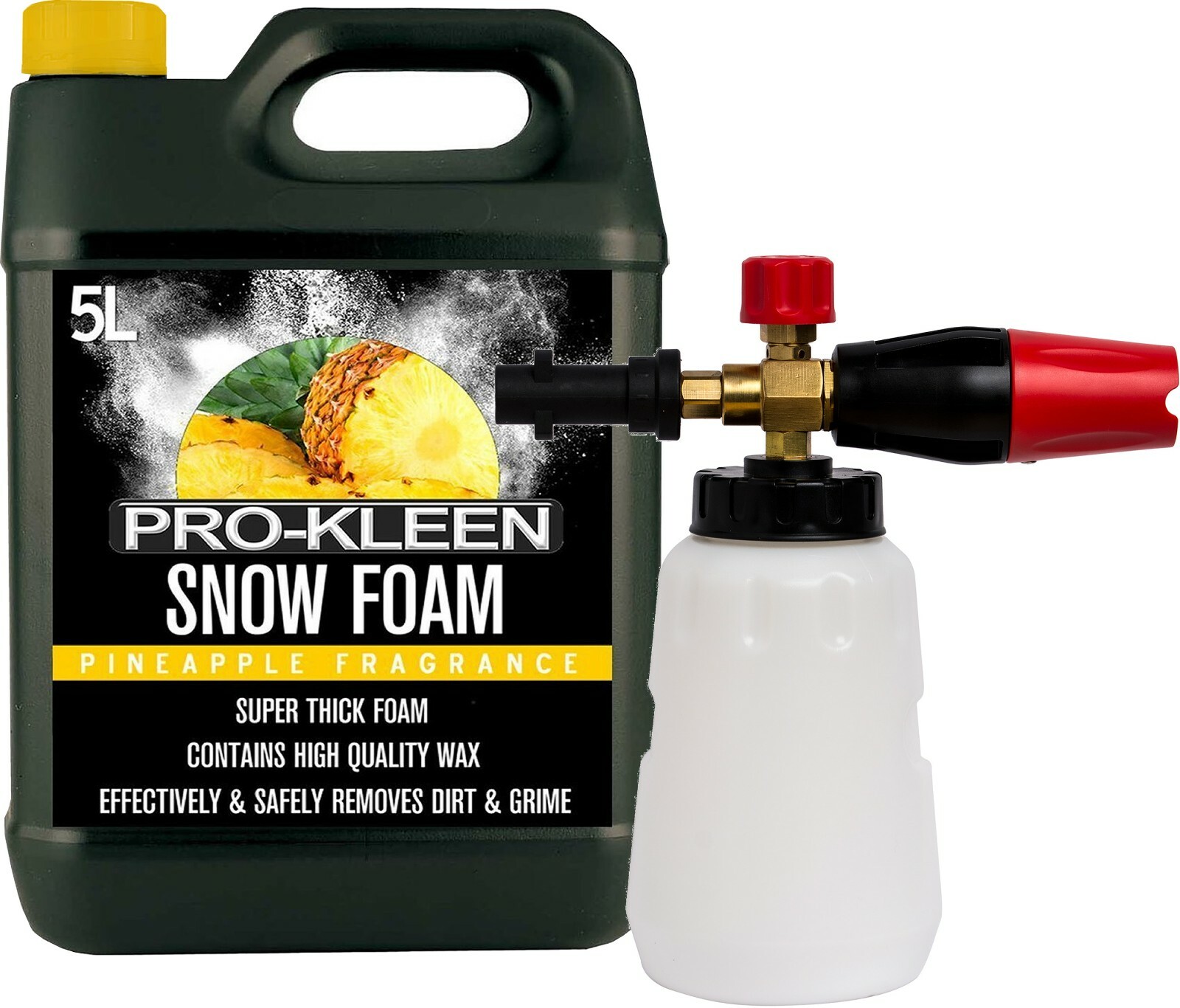 ProKleen Snow Foam Lance Plus Karcher K Compatible Wax Car Wash Pineapple