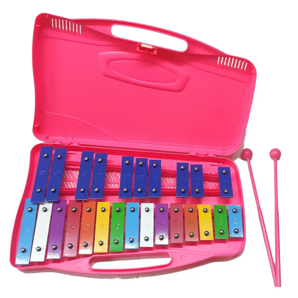 ALYSÉE MT25-C-PK Metallofono 25 Note Cromatico Rosa per Scuola