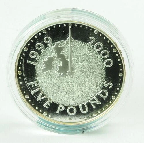 2000 Millenium United Kingdom Uk Silver Five Pounds 1999 - Image 2 of 2
