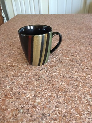 vintage Sango Avanti Black 4721 Dishwasher/microwave Safe Cup/mugs