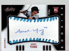 2021 Absolute Rookie Baseball Material Signatures Lgt Blue #176 Andy Young 11/30