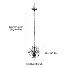 K9 Crystal Chandelier Light Hanging Lamp Living Room Bedroom Pendant Fixtures