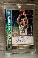 2020-21 Donruss Hall Dominators Larry Bird Celtics Choice Black Auto 1/1 Mint/NM
