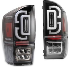 Led Tail Lights For 2016-2023 Toyota Tacoma Brake Rear Lamps Black Clear Pair Led Tail Lights For 2016-2023 Toyota Tacoma Brake Rear Lamps Black Clear Pair