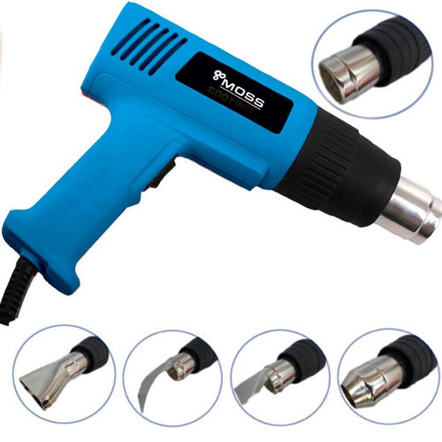 2000W Hot Air Heat Gun Dual Temperature Paint Stripper DIY Tool + 4 Nozzle