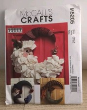 McCalls 5205 Sewing Pattern Holiday Door Hangers Santa Snowman Witch Uncut
