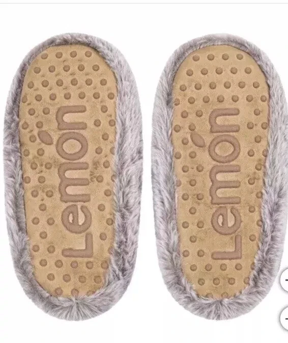 NWT Lemon Womens Faux Fur Non-Slip Slipper Socks Size 5-7 (S/M) Gray $40 11HL358 - Image 4 of 4