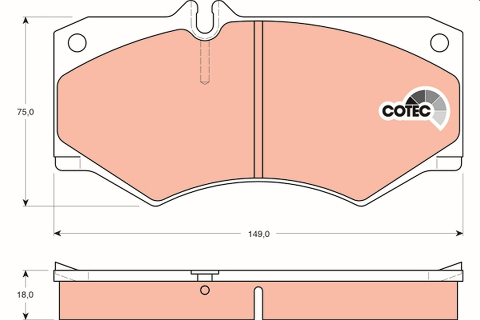 Plaquettes de frein pour W460 et W463 de 1979 en céramique pour essieu avant
