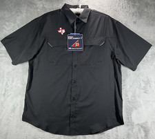 Pro Celebrity Shirt Mens L Black Vented Sun Protection Upf 40 Fishing Texas