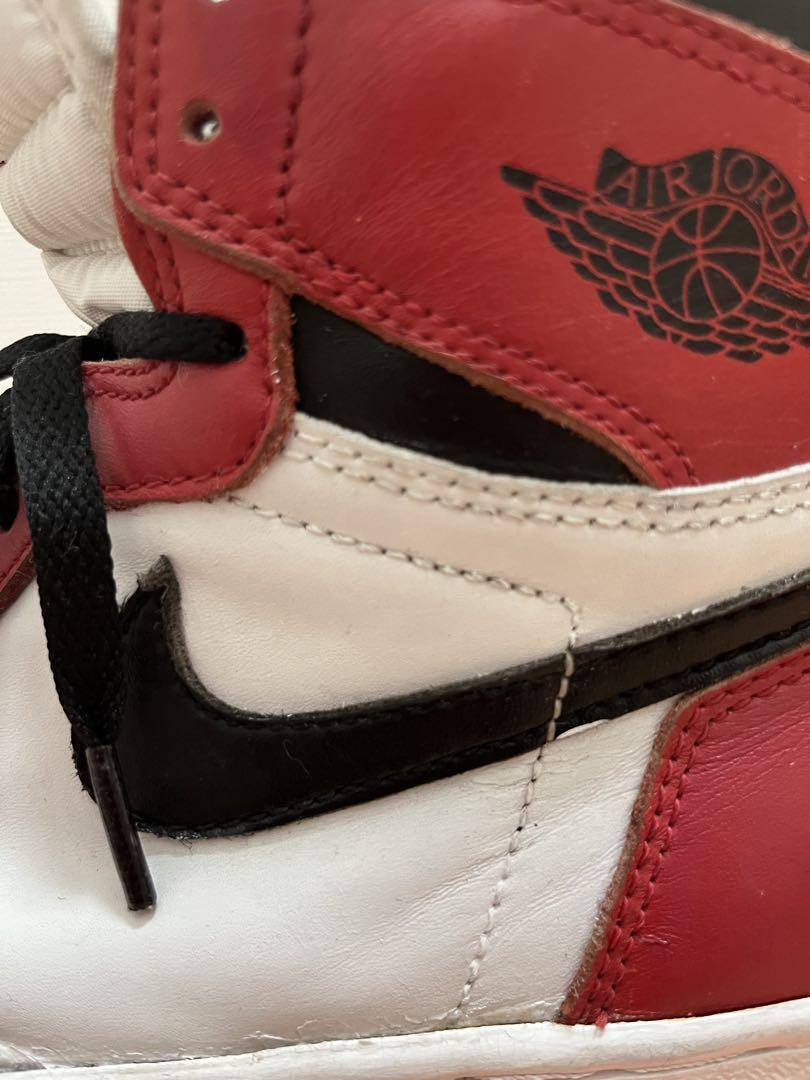 【美品】NIKE AIR JORDAN 1 ’94復刻Chicago US8.5 Nike Air Jordan 1 Chicago US8.5 Made in China 1994 Vintage Used