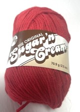 SUGAR  N CREAM COTTON YARN .1pk. RED. ICombine Shipping. READ DETAILS
