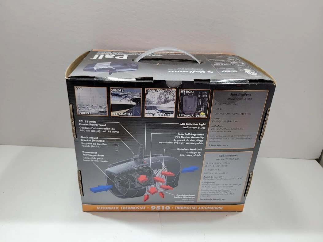 SEEKR by Caframo Pali 9510 400W - 120VAC Engine Compartment Heater  9510CABBX ... 62503951005 | eBay