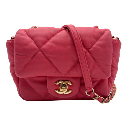 CHANEL Matelasse Small Flap Bag AS2232 Pink Gold Hardware Lambskin Ladies Should