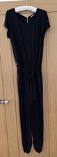 South Ladies Jersey Belted Jumpsuit, Size 16 BNWT, Black, Zip Back