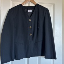 Giacca donna Bianca taglia 42” circa taglia 18 nera