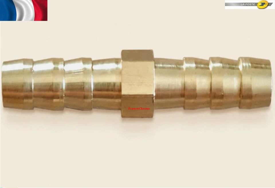 Connecteur Raccord Droit En Laiton Durite 6mm - Photo 1/2