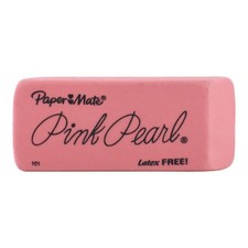 Paper Mate Pink Pearl Eraser, Large, 1 Count 1 Pack,