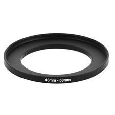 43mm-58mm Camera Lens Filter Step Up Ring Adapter Metal Stepping Ring Aluminum