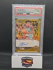 2024-25 Mosaic KJ Simpson Fast Break Gold Rookie Auto /10 Charlotte Hornets 
