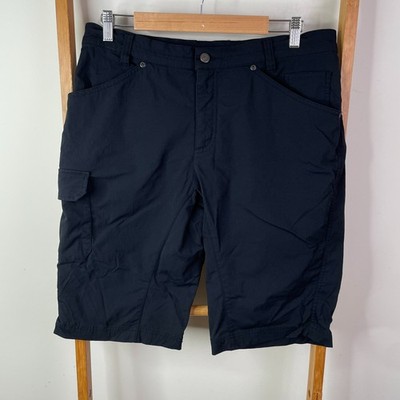 Kathmandu Shorts Mens Large Black Cargo Pockets Zip Front Stretch Outdoor