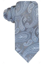 Ryan Seacrest Distinction Men's Grove Paisley Silk Necktie, Blue-OS