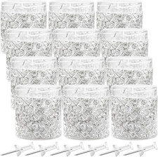 2400 Pcs Clear Push Pins, Standard Thumb Tacks with Steel Point and Plastic Head