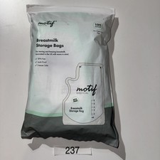 Motif Medical Breast Milk Storage Bags 8oz Single Use 100 count New in seal bag
