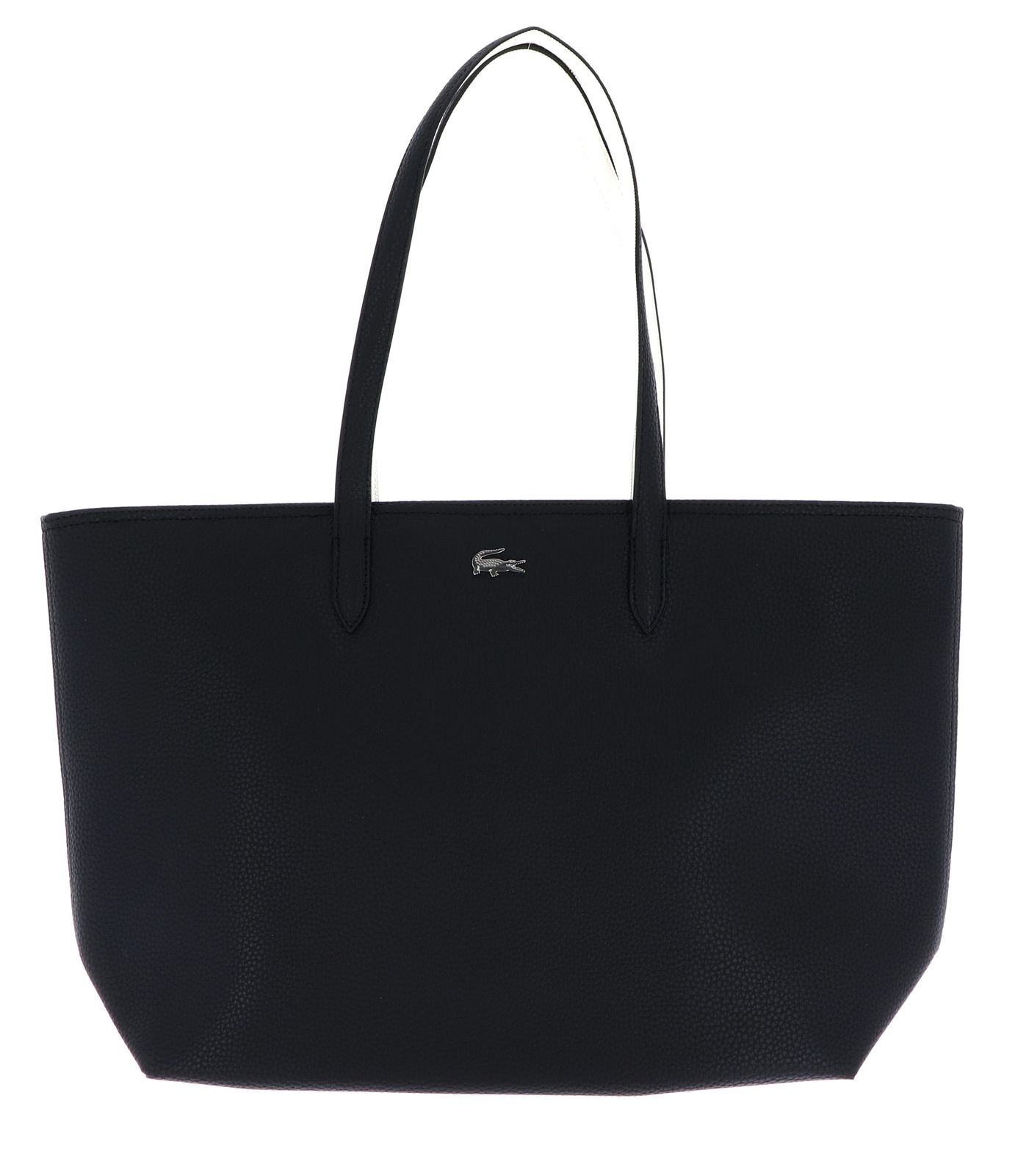 LACOSTE shoulder bag Anna Zipped Shopping Bag Noir Farine