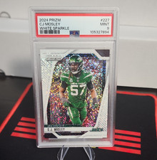 🔥🔥Panini 2024 Prizm White Sparkle #227 C.J. Mosley PSA 9 New York Jets🔥🔥