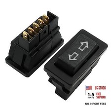 2Pcs 5 Pin Car Power Window Switch 12V 20A 5 Pin 2Pcs, Blue Indicator Light