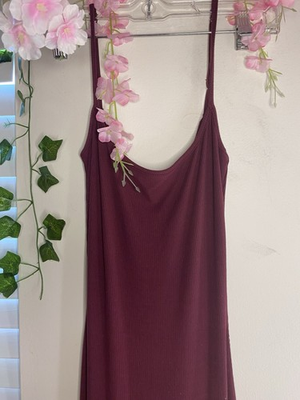 #ad SKIMS Burgundy Maxi Dress Size Small $39.99