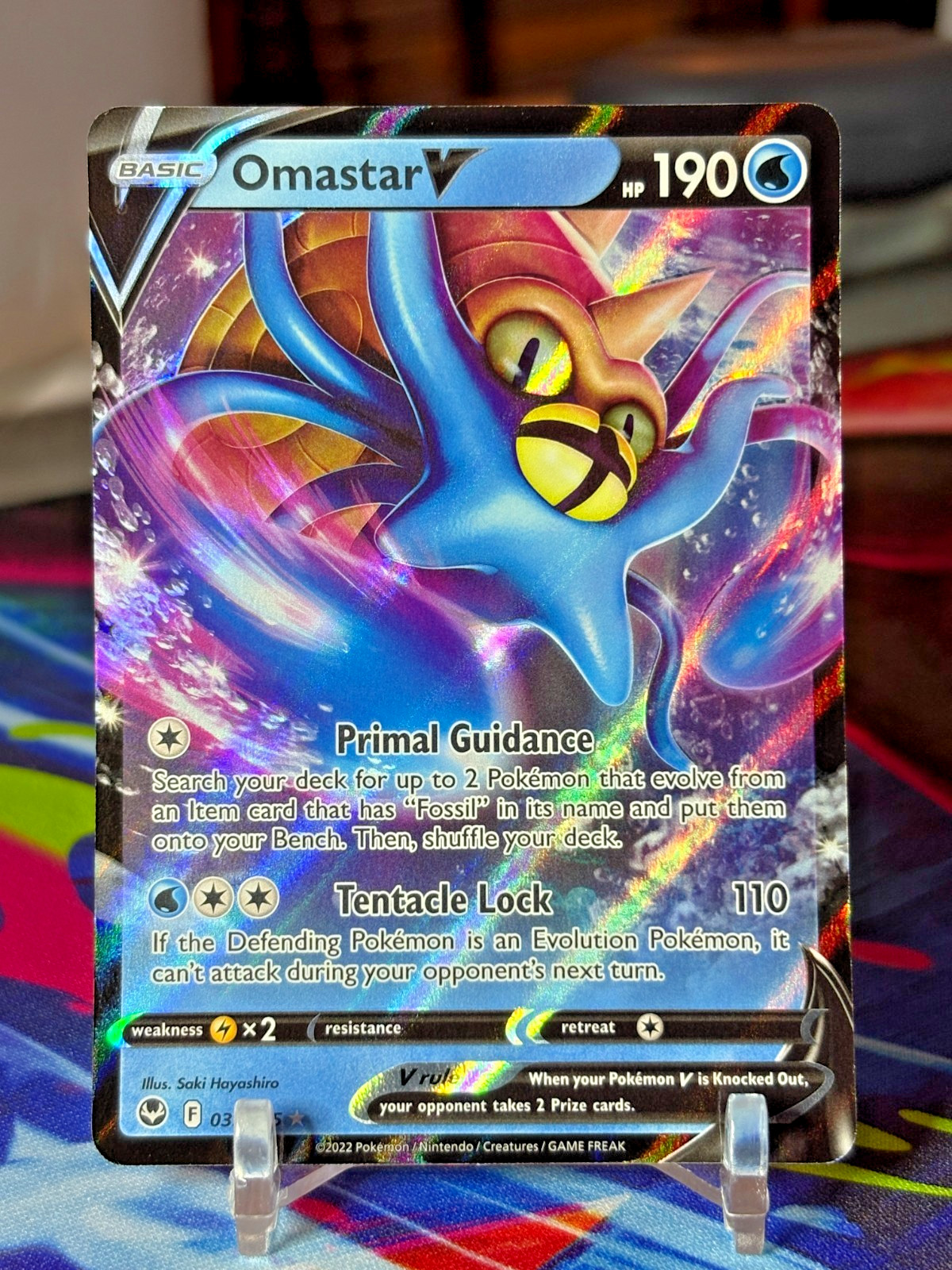 Pokemon TCG Silver Tempest OMASTAR V 035/195