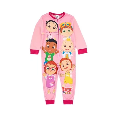 Cocomelon Girls All In One Kids Bodysuit Pyjamas Onezee Pjs New Gift Cozy New