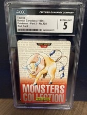 CGC 5 Tauros No. 128 Pokemon Carddass Monsters Collection Vintage Japanese