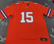 Nik Bonitto #15 Broncos FUSE Throwback Orange Sewn Stitched Jersey.