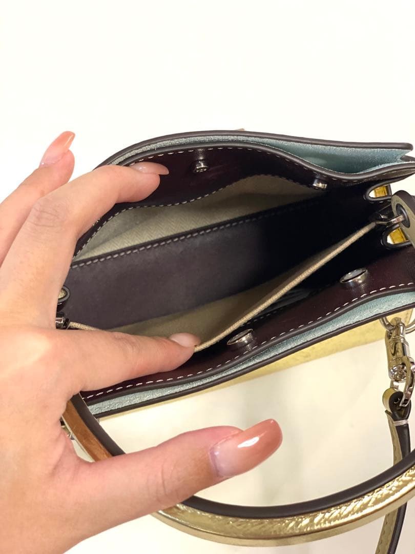 Tory Burch Lee Radziwill Metallic Petite Double Bag thumbnail 3