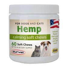 Durvet Hemp Calming Soft Chews For Dogs And Cats 60 Count 60Ct 25 Lb