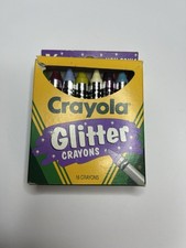 Vintage 1993 Collectible CRAYOLA GLITTER Crayons 16 Count with Metallic Wrapping