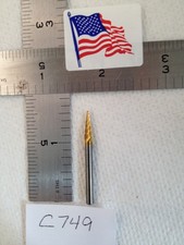 1 NEW SGS / FALCON 1/8" SHANK CARBIDE BURR SM-42 SINGLE CUT CONE. TIN CTD (C749)