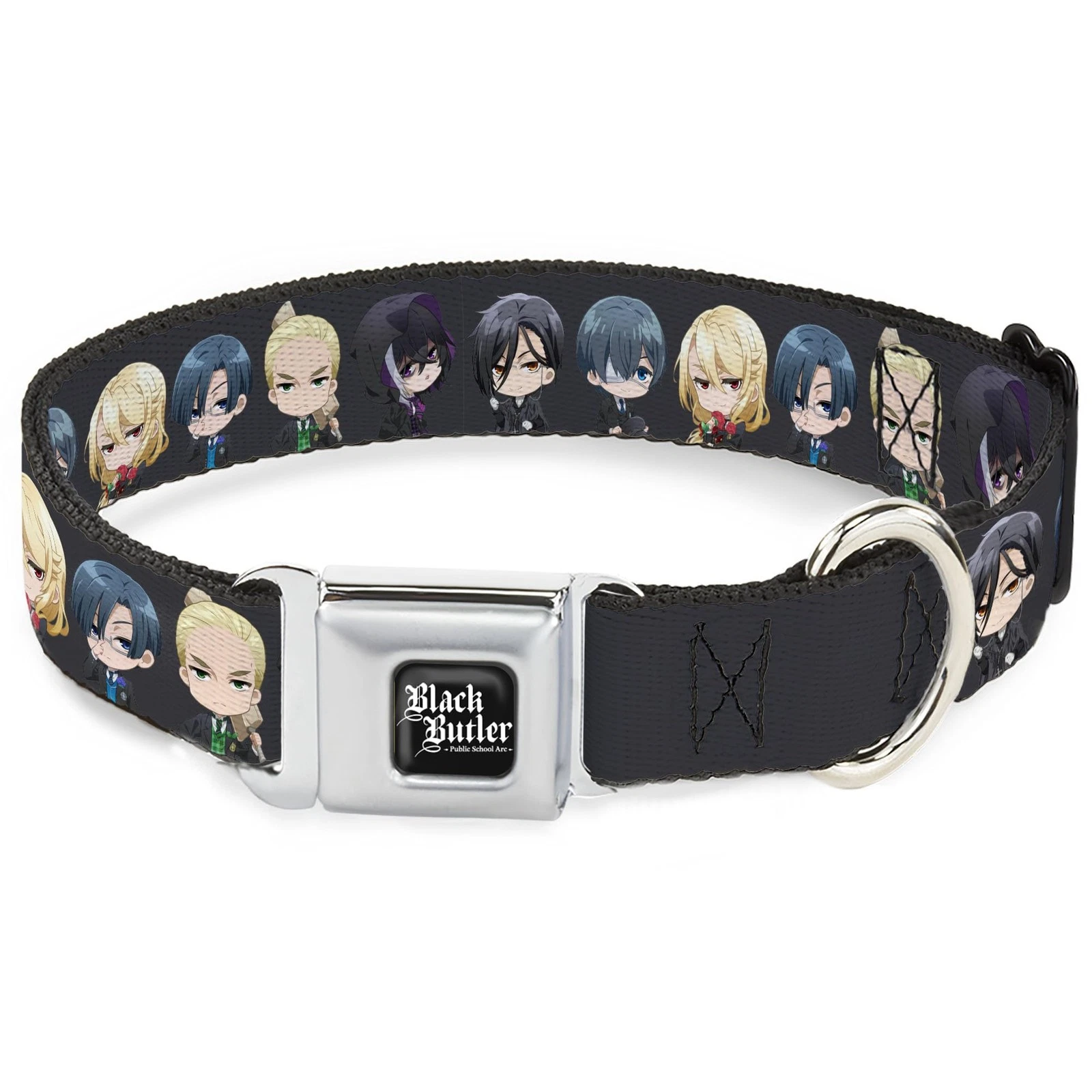Crunchyroll Pet Collar, Dog Collar Metal Seatbelt Buckle, Black Butl (US IMPORT)